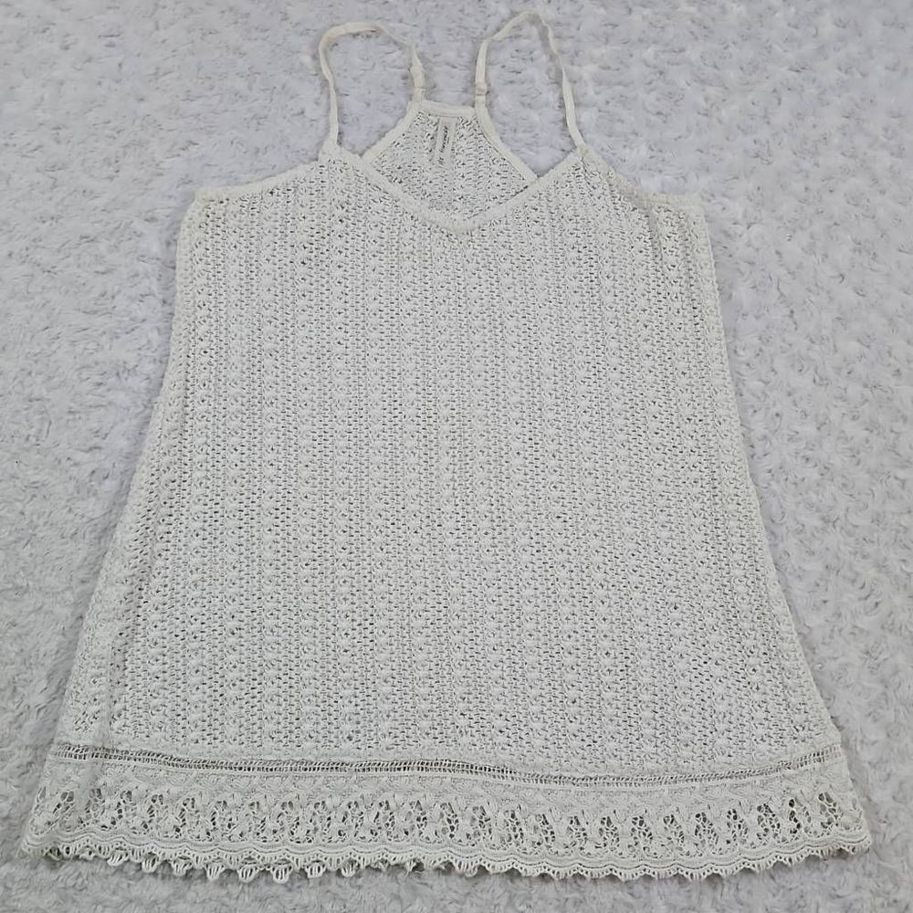 Francesca's White Crochet Swim Cover Up Honeymoon Womens Medium